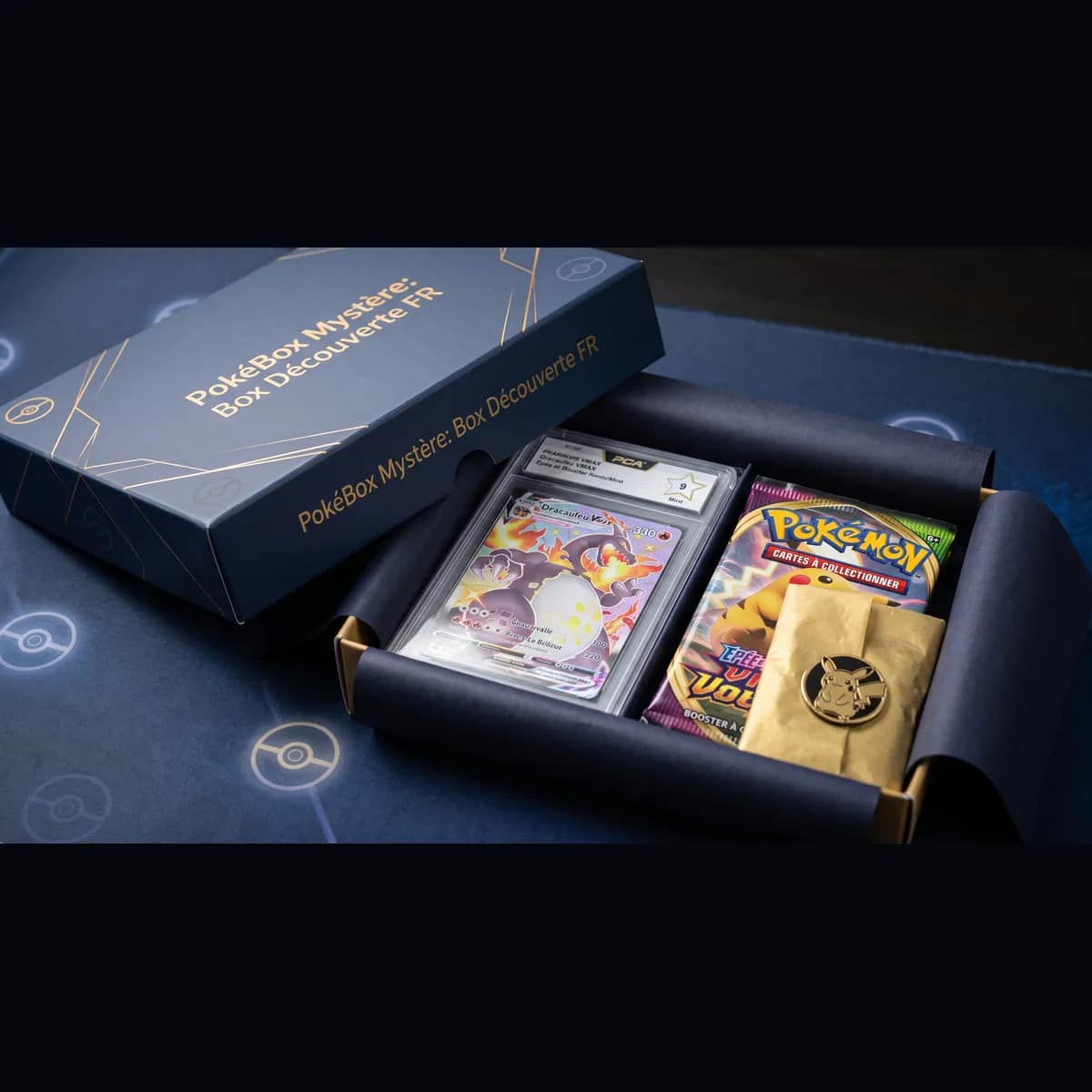 Box Découverte FR PokéBox Mystère - Carte Pokémon gradée et boosters français scellés